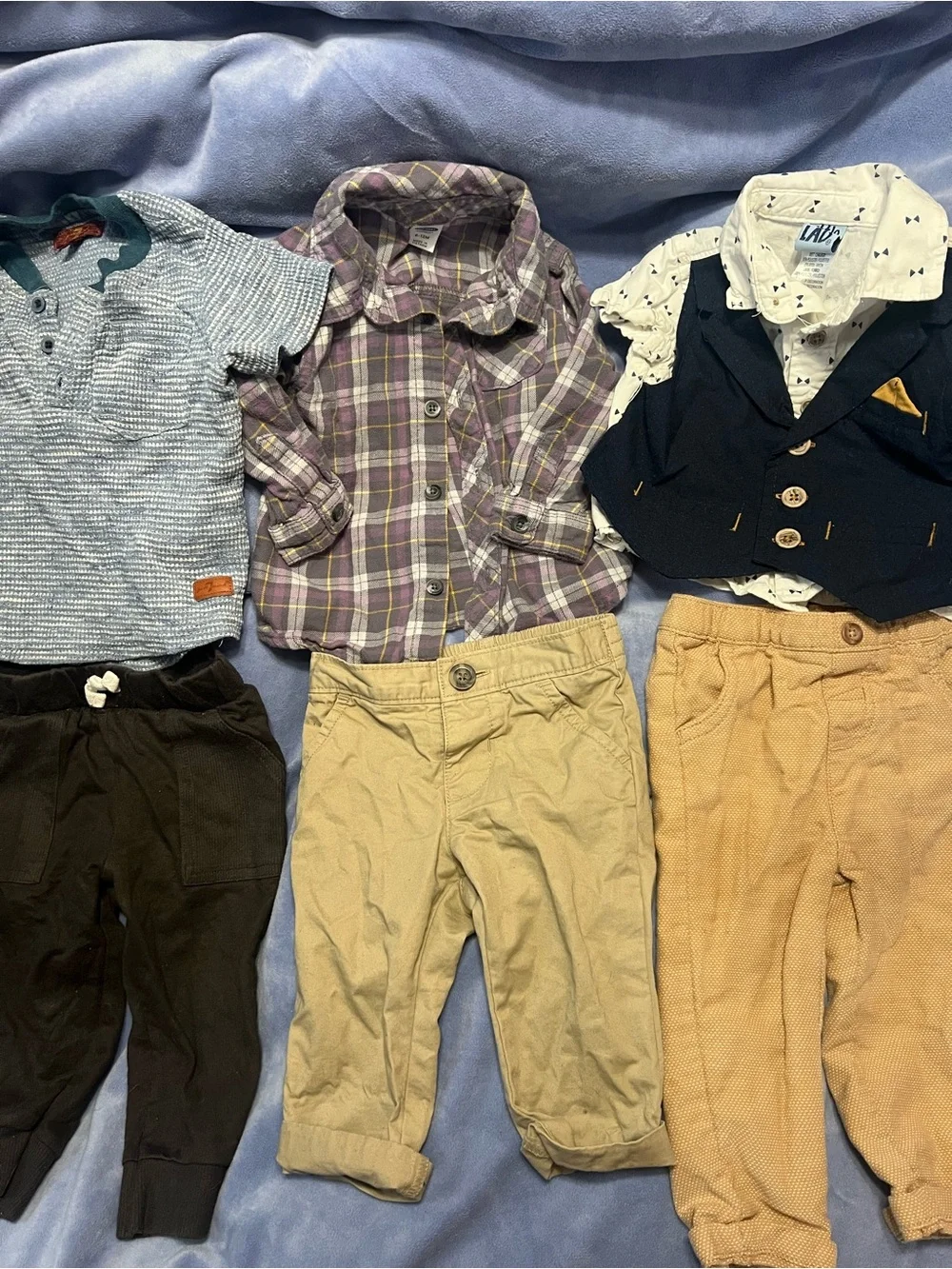 Baby boy 6 months 8 piece clothing bundle shirts pants